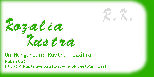 rozalia kustra business card